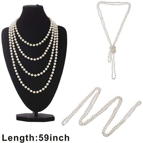 ?? 6PCS Halloween Bundle Cruella Cosplay Costume Party1920s Accessories Set